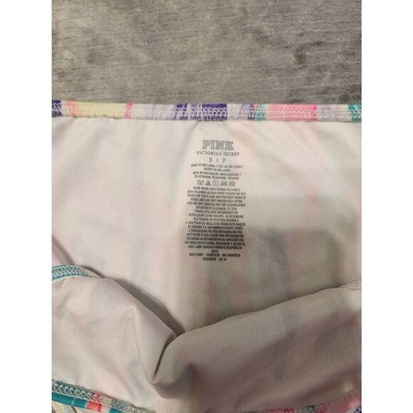 Victoria's Secret Pink Swim S Scoop Bikini Bottom Leopard Feather - Picture 2 of 3